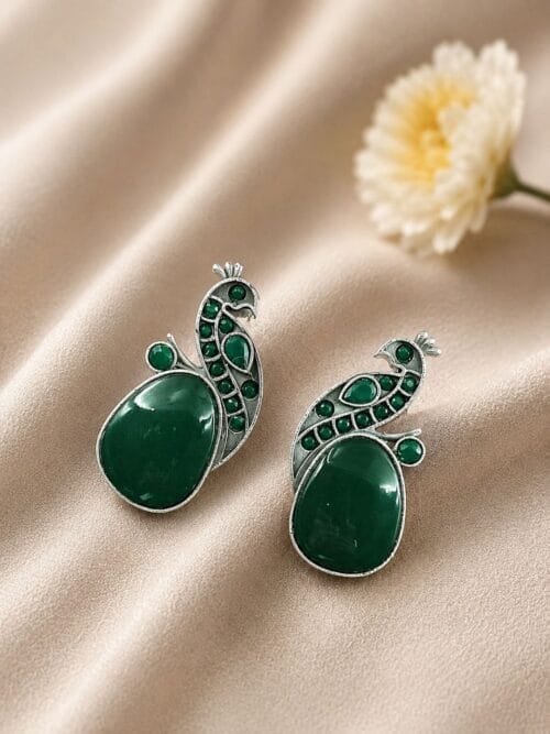 Peacock Grace Statement Earrings