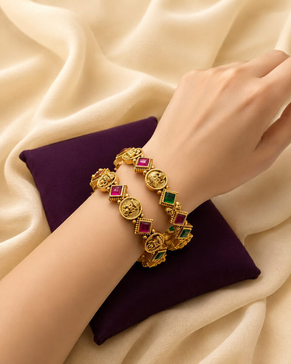 Antique Temple Stone Bangles
