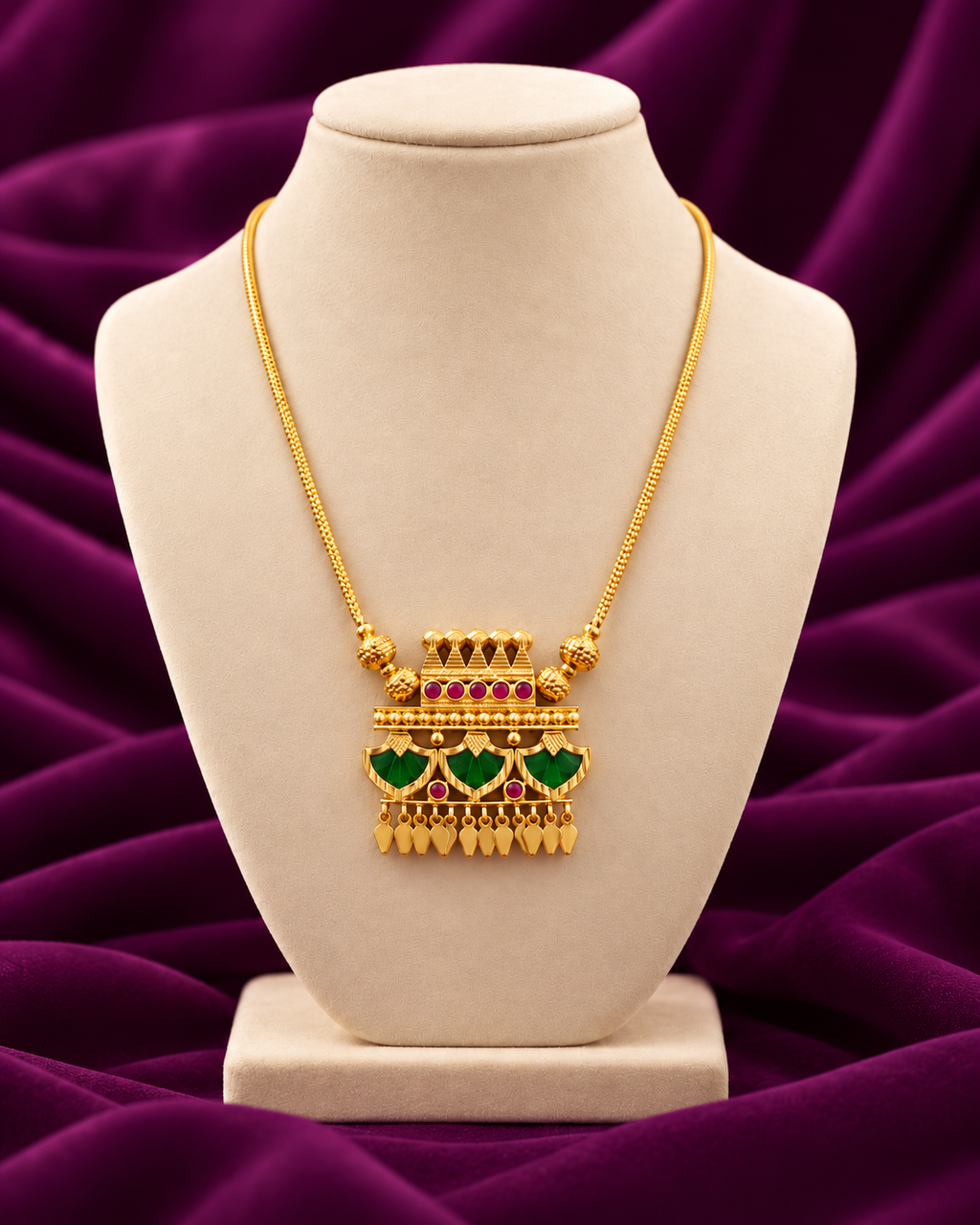 Traditional Gold-Plated Thali Necklace