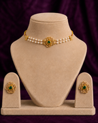 Alia Inspired Pearl Choker Necklace Set