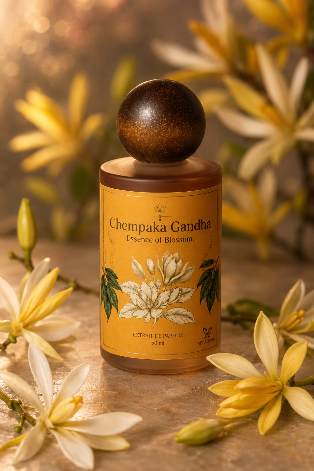 Chempaka Gandha (ചെമ്പക ഗന്ധ) Fragrance Perfume 50ml | Extrait de Parfum