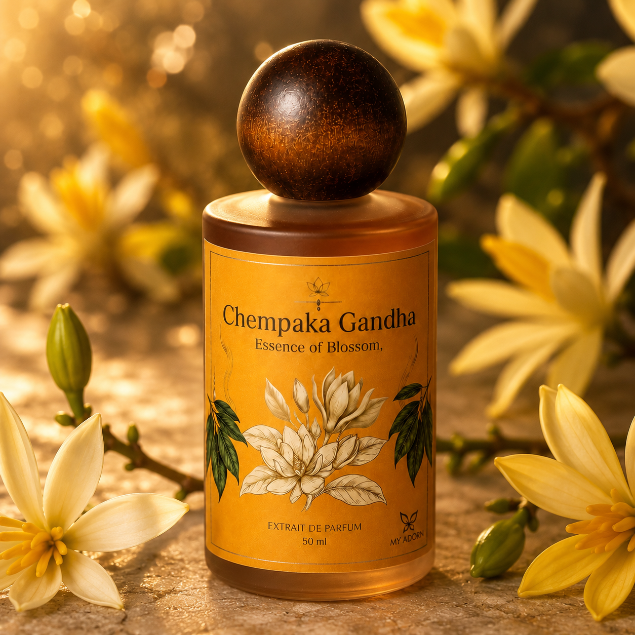 Chempaka Gandha (ചെമ്പക ഗന്ധ) Fragrance Perfume 50ml | Extrait de Parfum