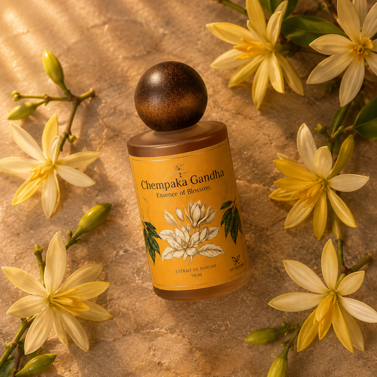 Chempaka Gandha (ചെമ്പക ഗന്ധ) Fragrance Perfume 50ml | Extrait de Parfum