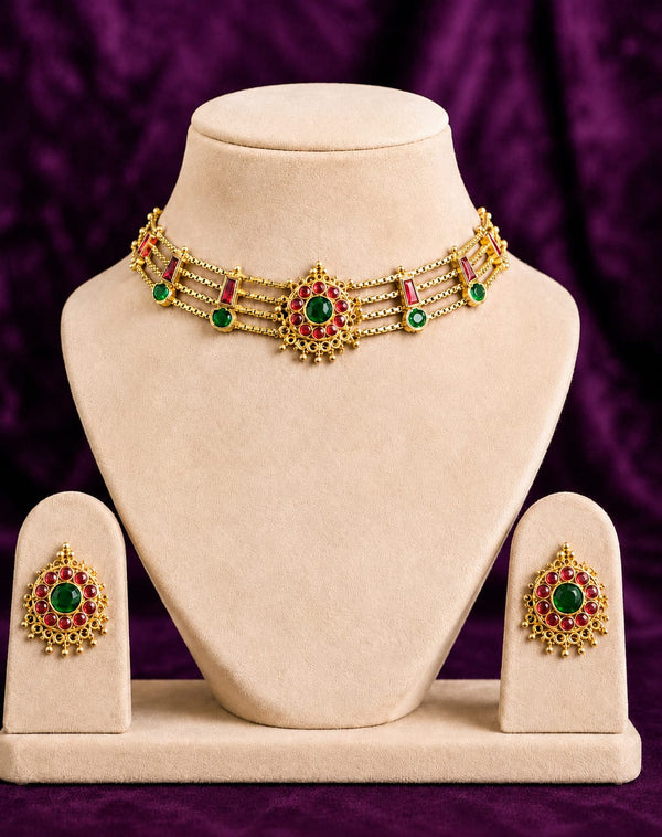 Antique Floral Jewellery Set