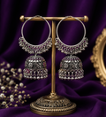 Silver Hoop Jhumkas