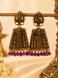 Temple Gopuram Jhumka Earrings