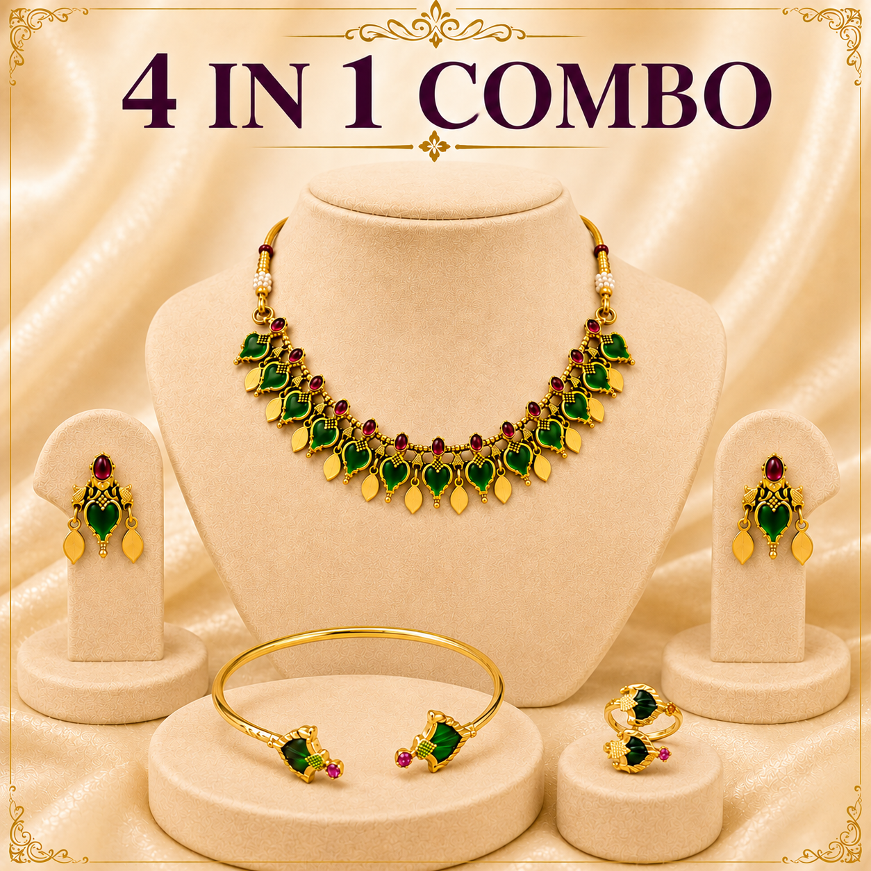 Palakka Ilakkathali Necklace 4 in 1 combo set - ae