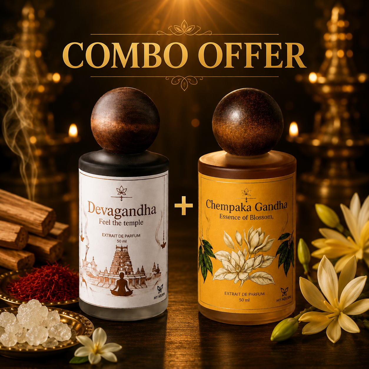 Devagandha & Chempaka Gandha Divine Fragrance Combo