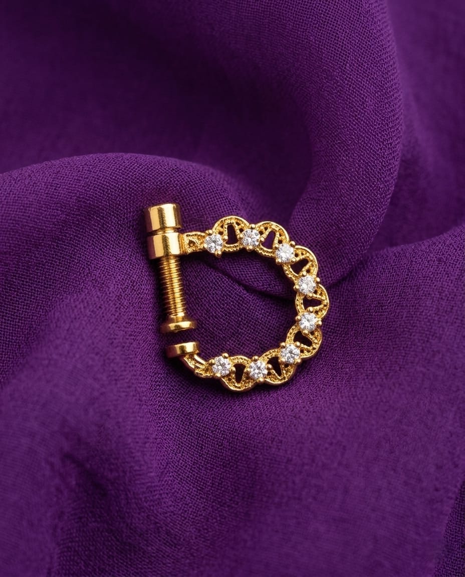 Ethnic Floral Nose Ring