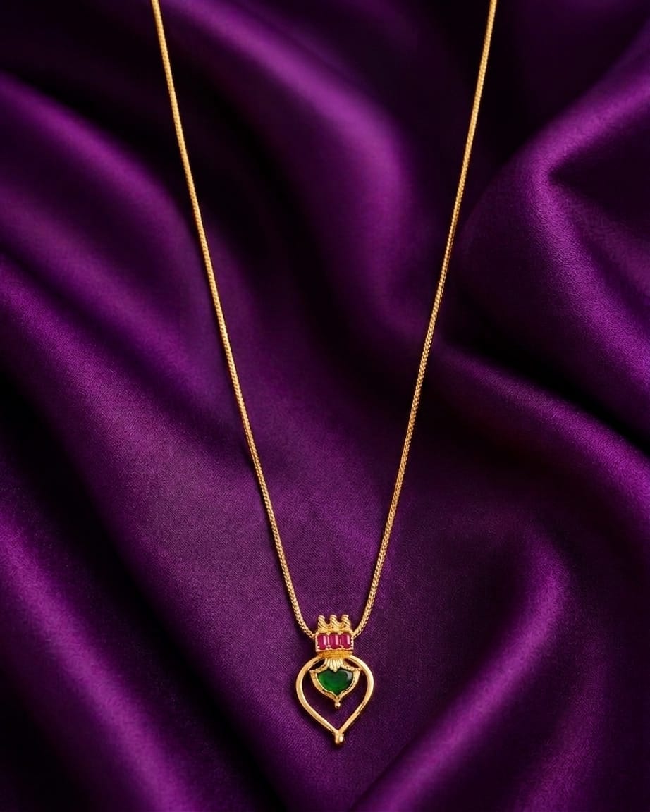 Traditional Micro Polish Palakka Pendant Necklace