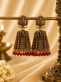 Temple Gopuram Jhumka Earrings