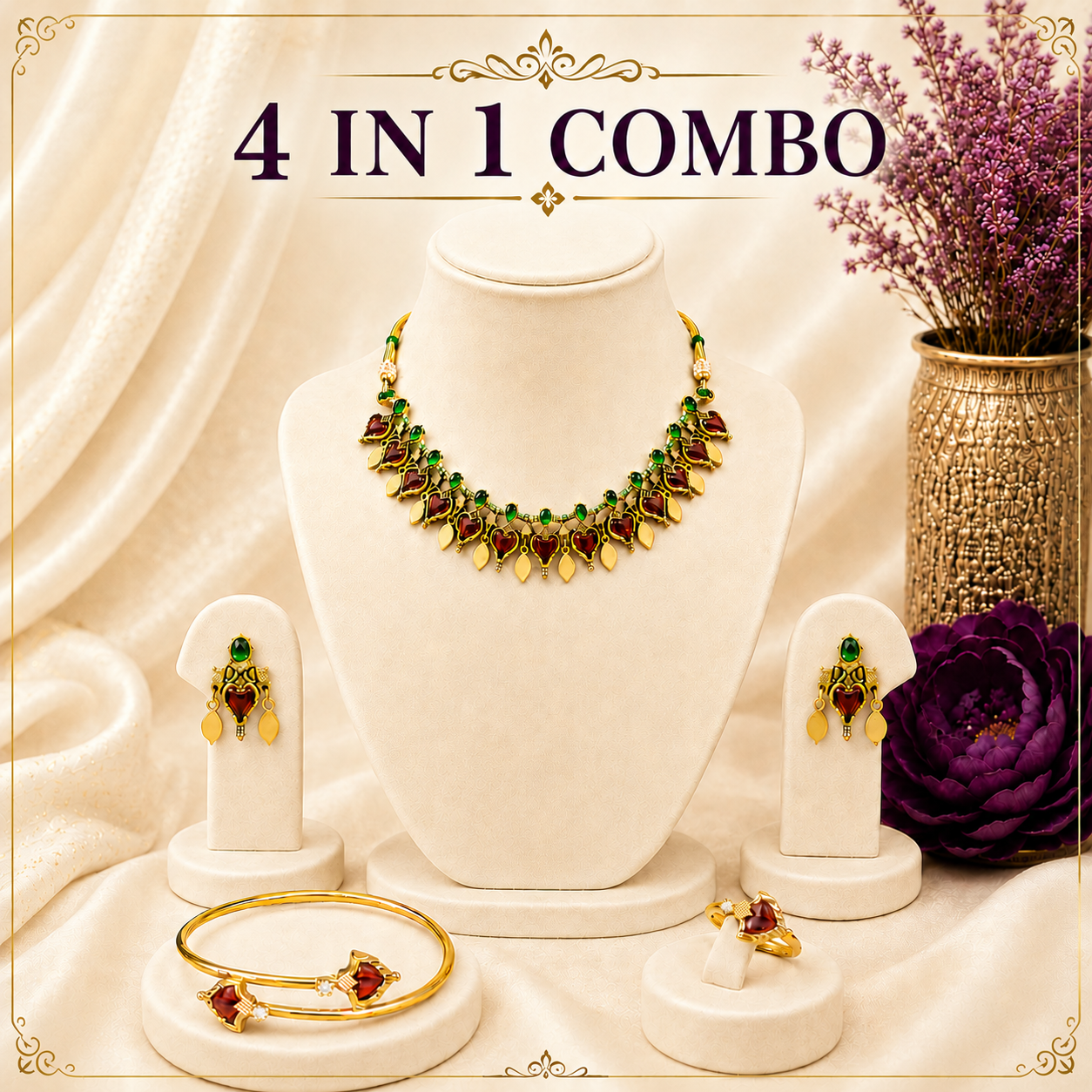 Palakka Ilakkathali Necklace 4 in 1 combo set - ae